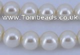 CGL22 10PCS 16 inches 4mm round dyed glass pearl beads wholesale