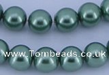 CGL222 10PCS 16 inches 4mm round dyed glass pearl beads wholesale