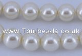 CGL23 10PCS 16 inches 6mm round dyed glass pearl beads wholesale