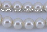 CGL24 10PCS 16 inches 8mm round dyed glass pearl beads wholesale