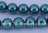 CGL242 10PCS 16 inches 4mm round dyed glass pearl beads wholesale