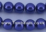 CGL263 10PCS 16 inches 6mm round dyed glass pearl beads wholesale