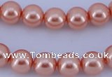 CGL293 10PCS 16 inches 6mm round dyed glass pearl beads wholesale