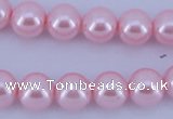 CGL302 10PCS 16 inches 4mm round dyed glass pearl beads wholesale