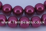 CGL312 10PCS 16 inches 4mm round dyed glass pearl beads wholesale