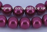 CGL319 5PCS 16 inches 18mm round dyed plastic pearl beads wholesale