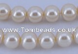 CGL34 10PCS 16 inches 8mm round dyed glass pearl beads wholesale