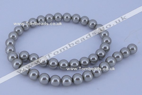 CGL374 10PCS 16 inches 8mm round dyed glass pearl beads wholesale