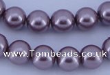 CGL383 10PCS 16 inches 6mm round dyed glass pearl beads wholesale