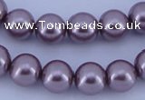 CGL385 5PCS 16 inches 10mm round dyed glass pearl beads wholesale