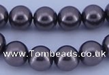 CGL402 10PCS 16 inches 4mm round dyed glass pearl beads wholesale