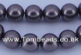 CGL405 5PCS 16 inches 10mm round dyed glass pearl beads wholesale
