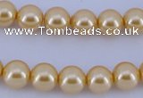 CGL58 5PCS 16 inches 16mm round dyed glass pearl beads wholesale