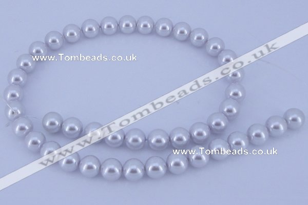 CGL75 5PCS 16 inches 10mm round dyed glass pearl beads wholesale