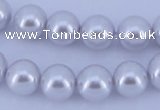CGL76 5PCS 16 inches 12mm round dyed glass pearl beads wholesale