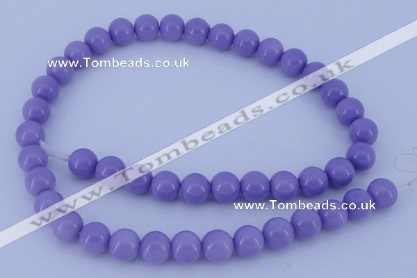 CGL801 10PCS 16 inches 6mm round heated glass pearl beads wholesale