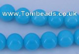 CGL825 10PCS 16 inches 6mm round heated glass pearl beads wholesale