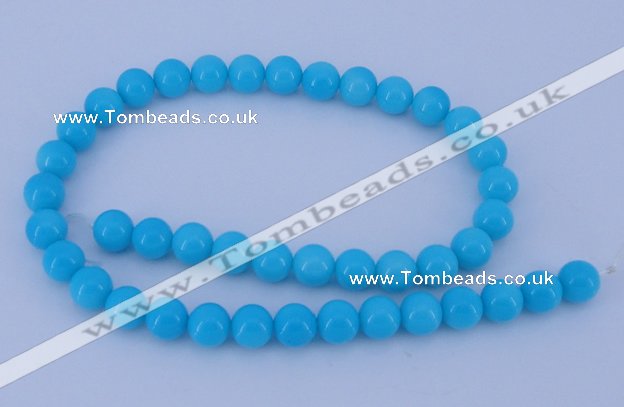 CGL825 10PCS 16 inches 6mm round heated glass pearl beads wholesale