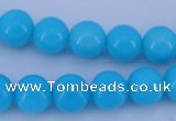 CGL827 5PCS 16 inches 10mm round heated glass pearl beads wholesale