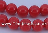 CGL844 10PCS 16 inches 8mm round heated glass pearl beads wholesale