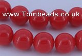 CGL845 5PCS 16 inches 10mm round heated glass pearl beads wholesale