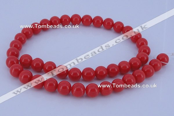CGL845 5PCS 16 inches 10mm round heated glass pearl beads wholesale