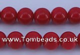 CGL849 10PCS 16 inches 6mm round heated glass pearl beads wholesale