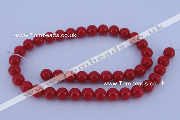 CGL852 5PCS 16 inches 12mm round heated glass pearl beads wholesale
