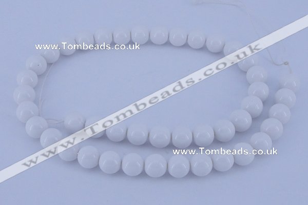 CGL855 10PCS 16 inches 6mm round heated glass pearl beads wholesale