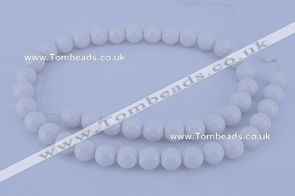 CGL857 5PCS 16 inches 10mm round heated glass pearl beads wholesale
