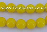 CGL861 10PCS 16 inches 6mm round heated glass pearl beads wholesale