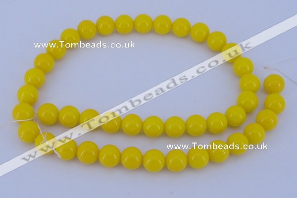 CGL861 10PCS 16 inches 6mm round heated glass pearl beads wholesale