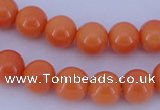 CGL866 10PCS 16 inches 4mm round heated glass pearl beads wholesale