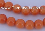 CGL870 5PCS 16 inches 12mm round heated glass pearl beads wholesale