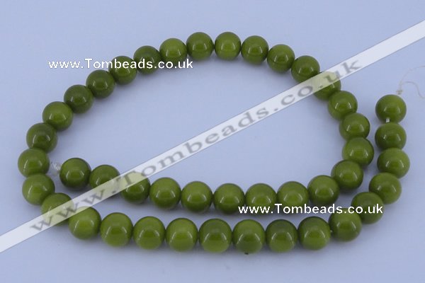 CGL872 10PCS 16 inches 4mm round heated glass pearl beads wholesale