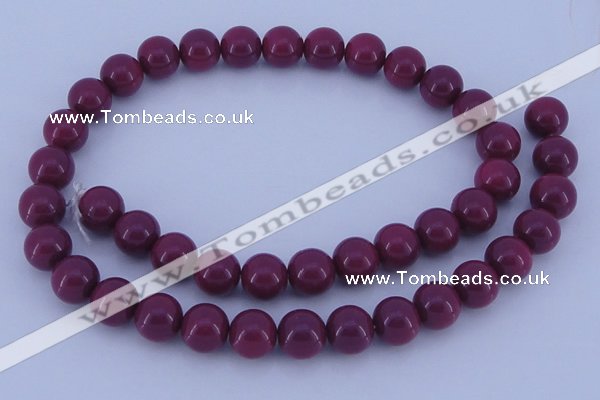 CGL878 10PCS 16 inches 4mm round heated glass pearl beads wholesale