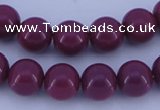 CGL879 10PCS 16 inches 6mm round heated glass pearl beads wholesale