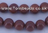 CGL885 10PCS 16 inches 6mm round heated glass pearl beads wholesale