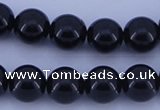 CGL902 10PCS 16 inches 4mm round heated glass pearl beads wholesale