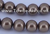 CGL92 10PCS 16 inches 4mm round dyed glass pearl beads wholesale