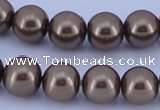 CGL98 5PCS 16 inches 16mm round dyed glass pearl beads wholesale