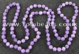 CGN1000 8mm round matte amethyst 108 beads mala necklaces