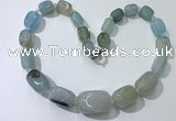 CGN106 20 inches 10*15mm - 20*30mm nuggets agate gemstone necklaces