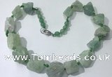 CGN144 19.5 inches 10*14mm - 20*30mm nuggets green aventurine necklaces