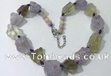 CGN146 19.5 inches 10*14mm - 20*30mm nuggets mixed quartz necklaces