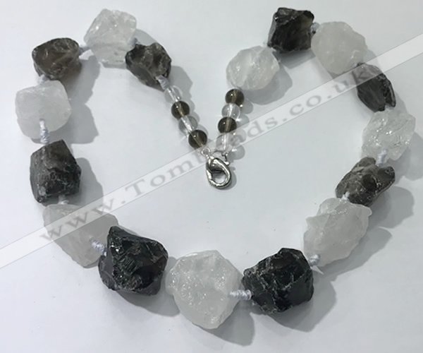 CGN148 19.5 inches 10*14mm - 20*30mm nuggets mixed quartz necklaces