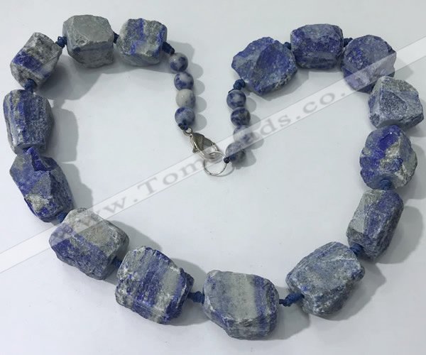 CGN149 19.5 inches 10*14mm - 20*30mm nuggets lapis lazuli necklaces