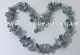 CGN406 19.5 inches chinese crystal & mixed gemstone chips beaded necklaces