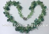 CGN414 19.5 inches chinese crystal & amazonite chips beaded necklaces