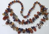 CGN530 19.5 inches chinese crystal & mixed gemstone beaded necklaces